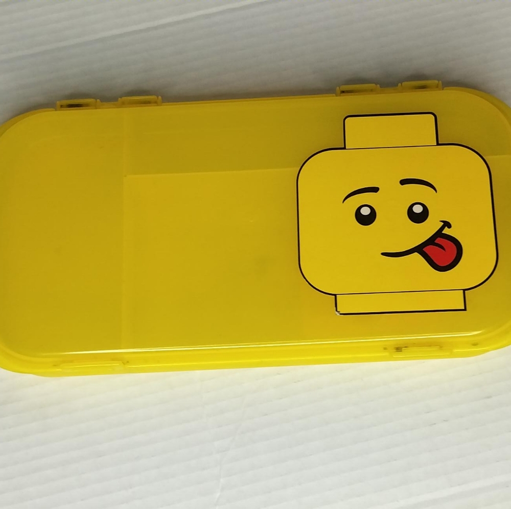 LEGO Bright Yellow Storage Box with Fun Face
